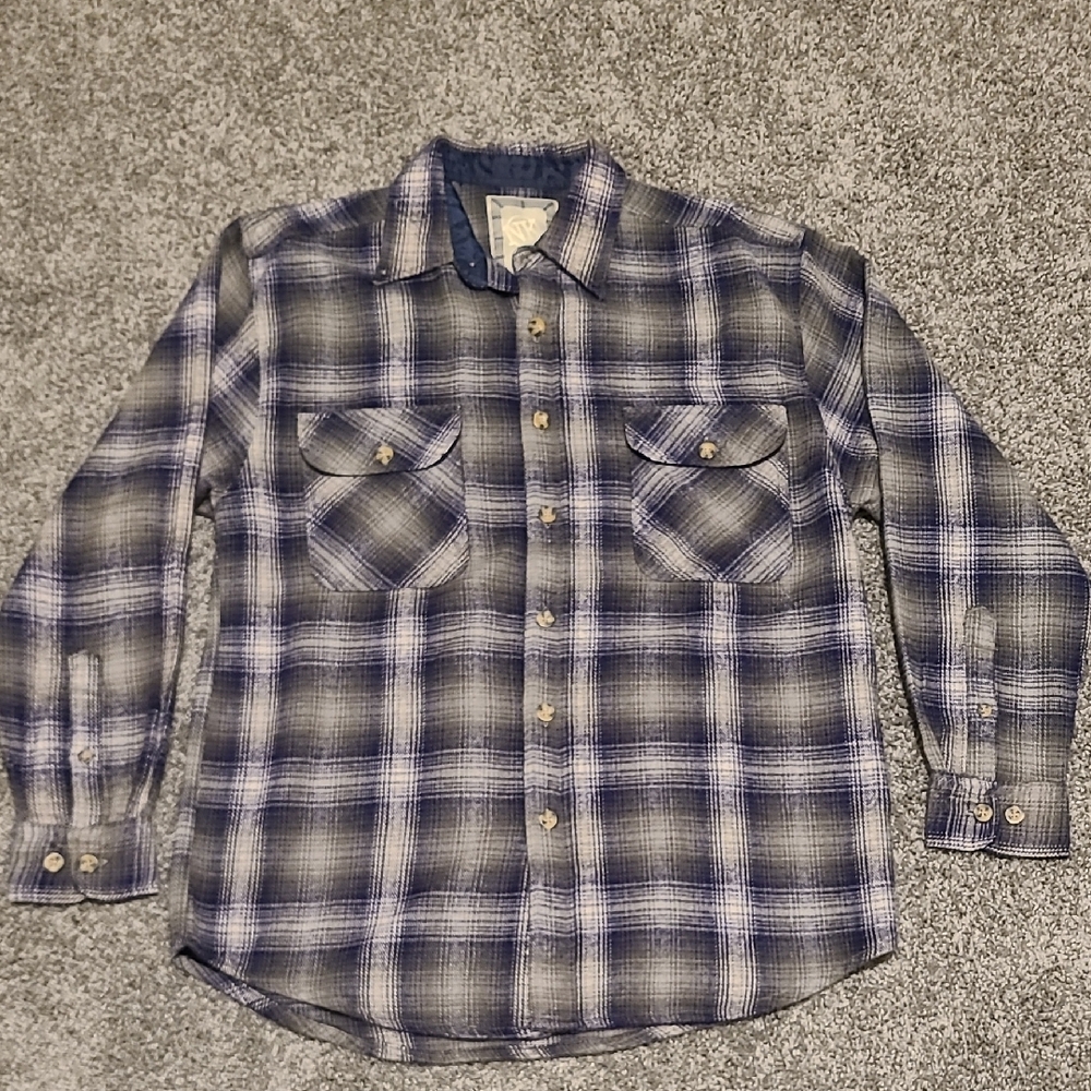 Men's Blue Plaid Shirt